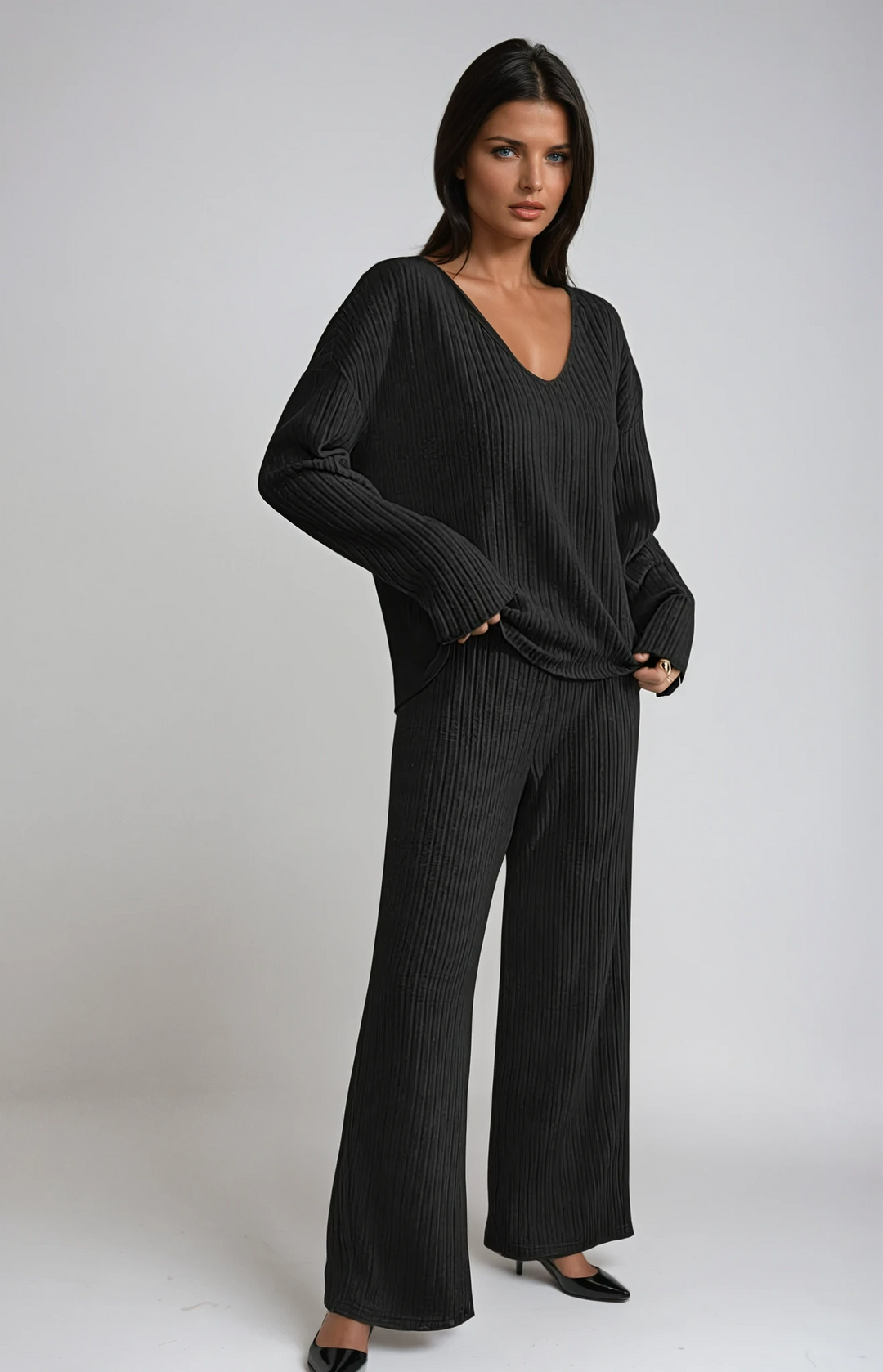 Sophia Cozy Knit Loungewear Ensemble