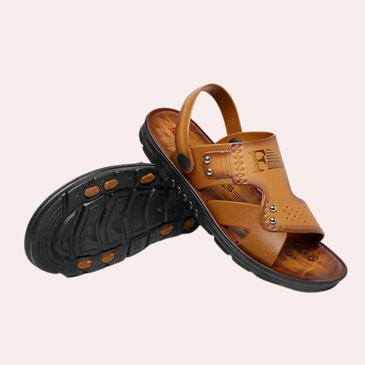 Travis Casual Leather Sandals for Men - Stylish, Versatile, and Airy