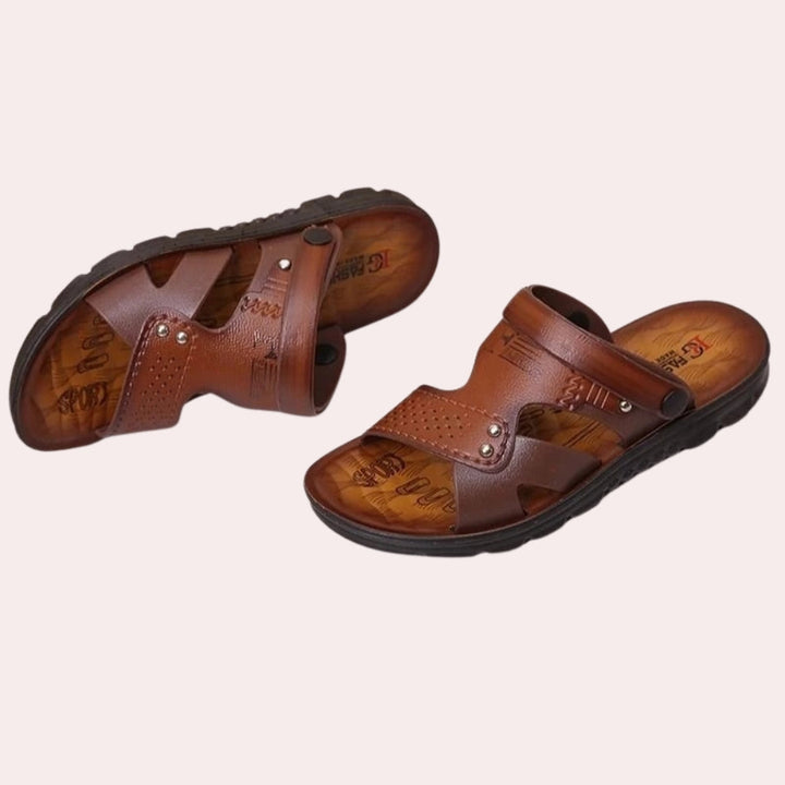 Travis Casual Leather Sandals for Men - Stylish, Versatile, and Airy