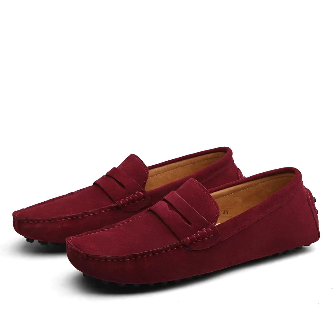 Classic Brown Suede Slip-On Loafers for Men - Easy to Wear Driving Shoe