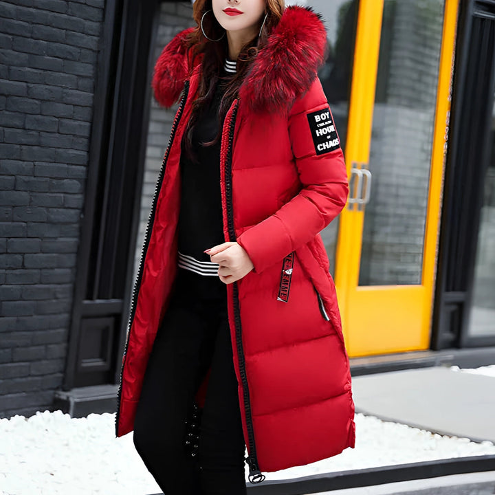 Fiona's Insulated Winter Coat with Fur-Collared Hood