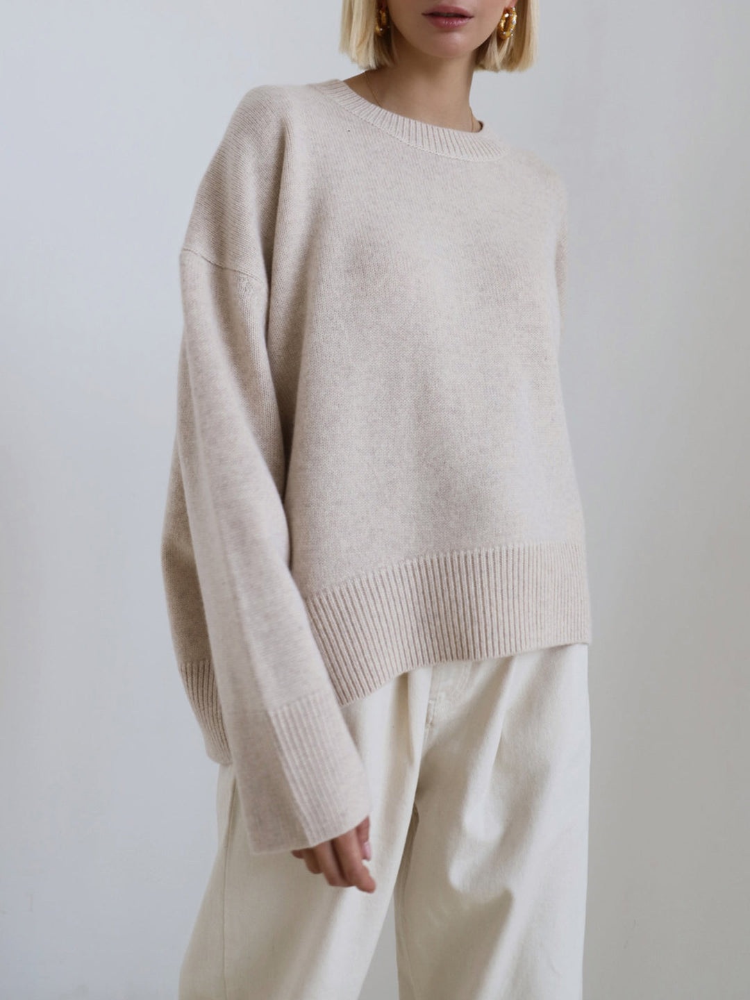 Relaxed Fit Pullover Knit Jumper