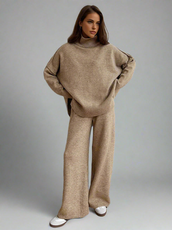 Cozy Knit Turtle Neck Relaxation Ensemble