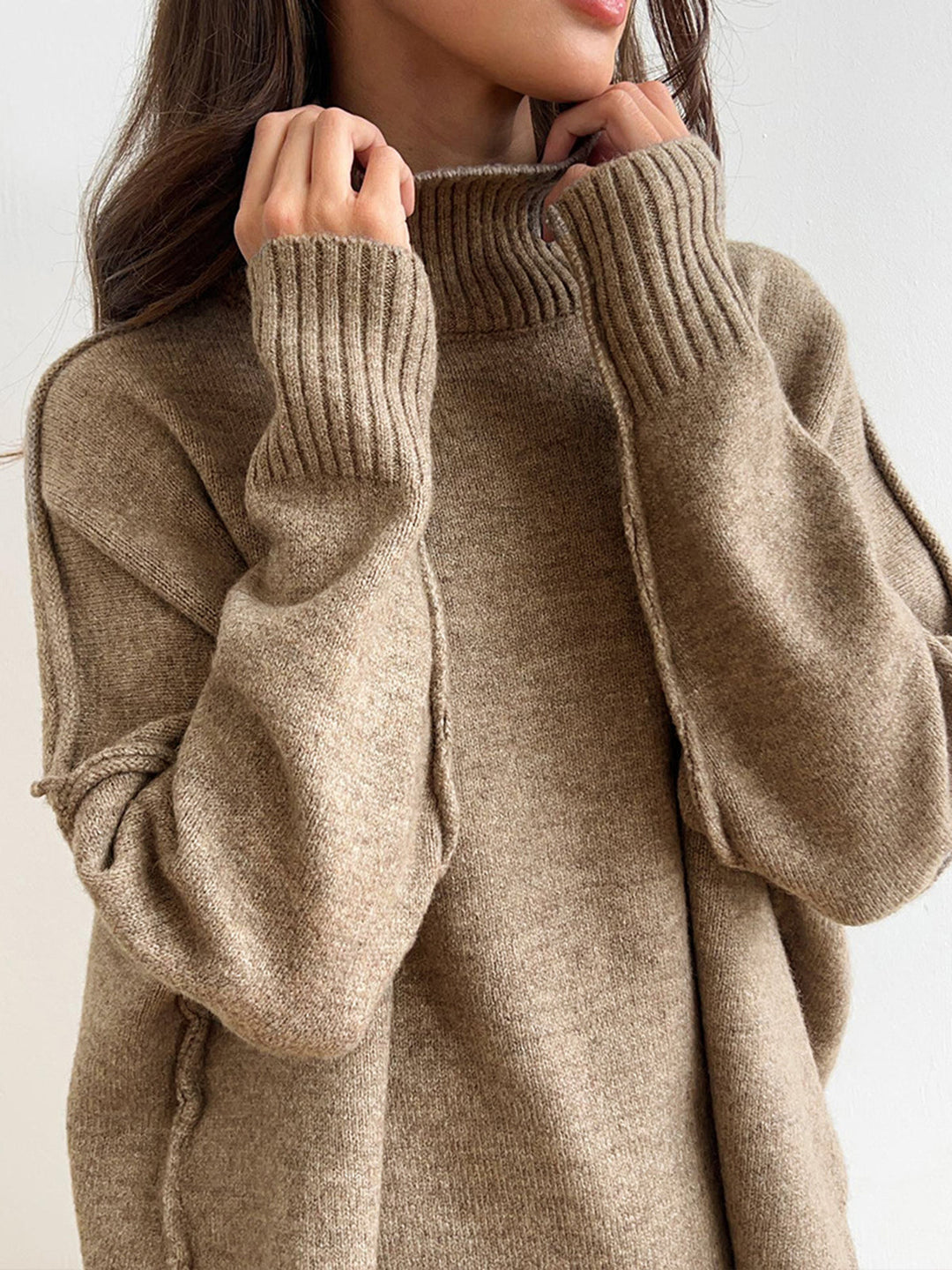 Cozy Knit Turtle Neck Relaxation Ensemble