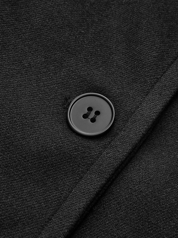 Catherine's Cozy Wool-Blend Long Coat with Button Front