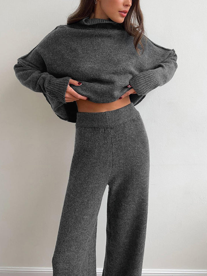 Cozy Knit Turtle Neck Relaxation Ensemble