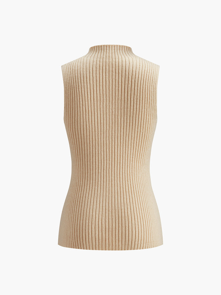 Textured Sleeveless Knit Shirt