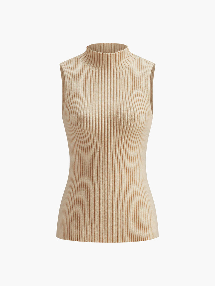 Textured Sleeveless Knit Shirt