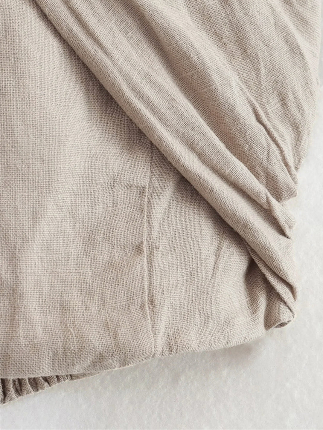 Cross-Back Crop Top in Linen Blend