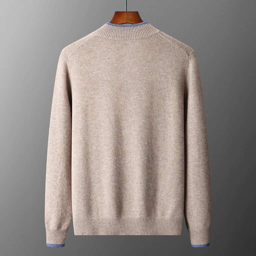 Liam Cashmere Zip-Up Sweater