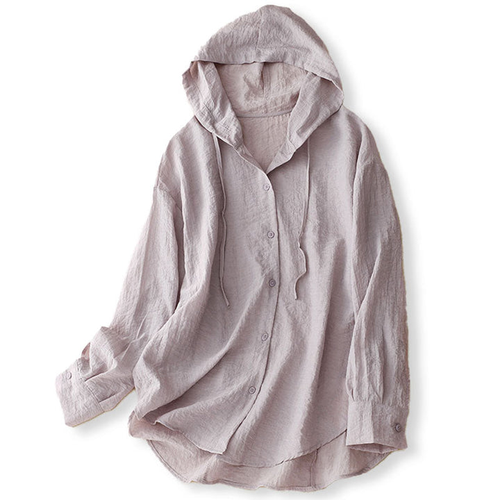 Ava Women's Lightweight Linen Pullover Hoodie