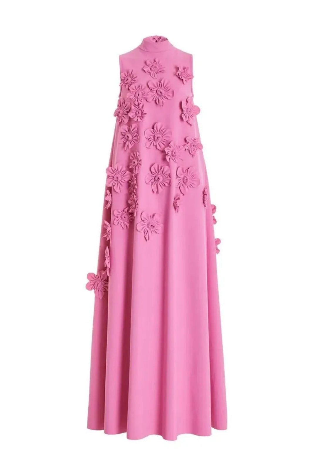 Petal-Details No-Sleeve Summer Maxi Gown