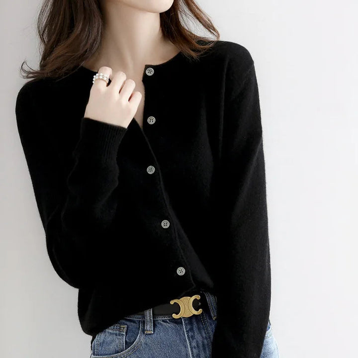 Cozy Knit Button-Up Sweater