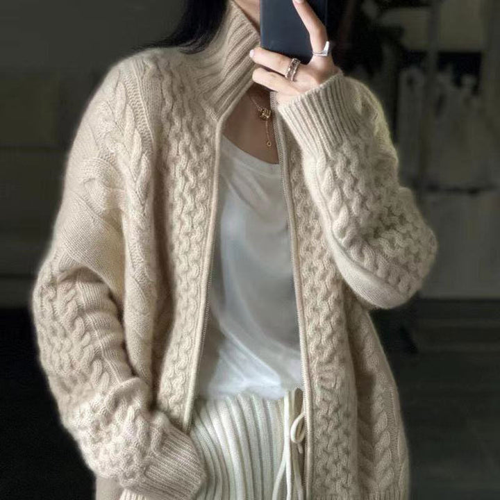 Jasper Cashmere Zip-Up Jacket