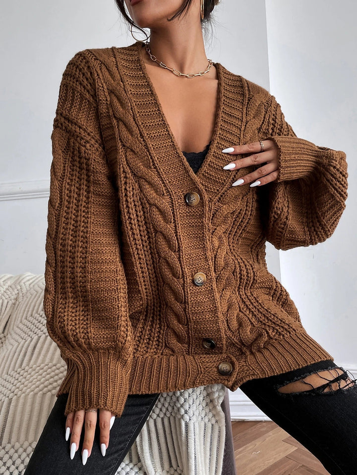 Chunky Knit Open-Front Sweater