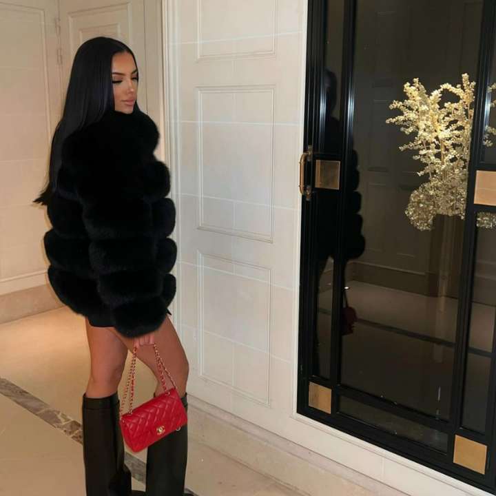 Ladies' Plush Faux Fur Coat