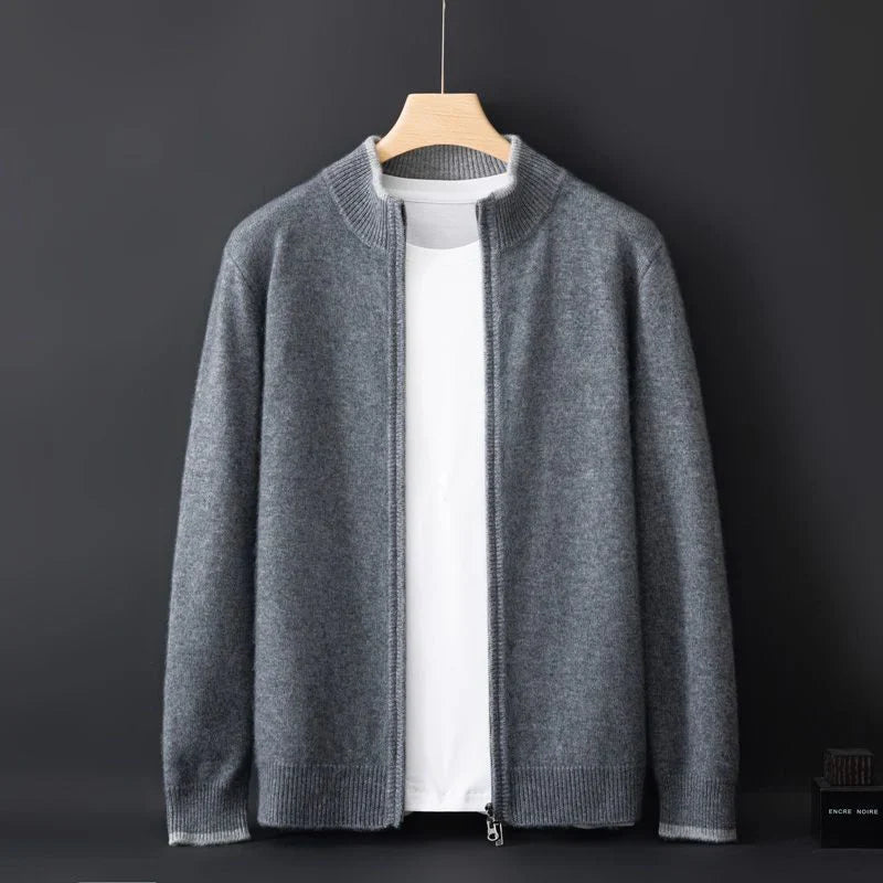 Liam Cashmere Zip-Up Sweater