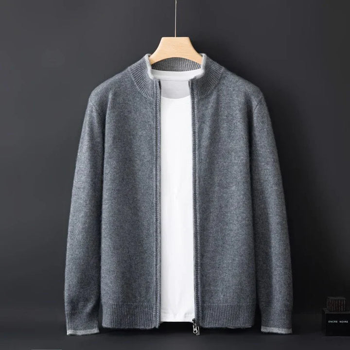 Liam Cashmere Zip-Up Sweater