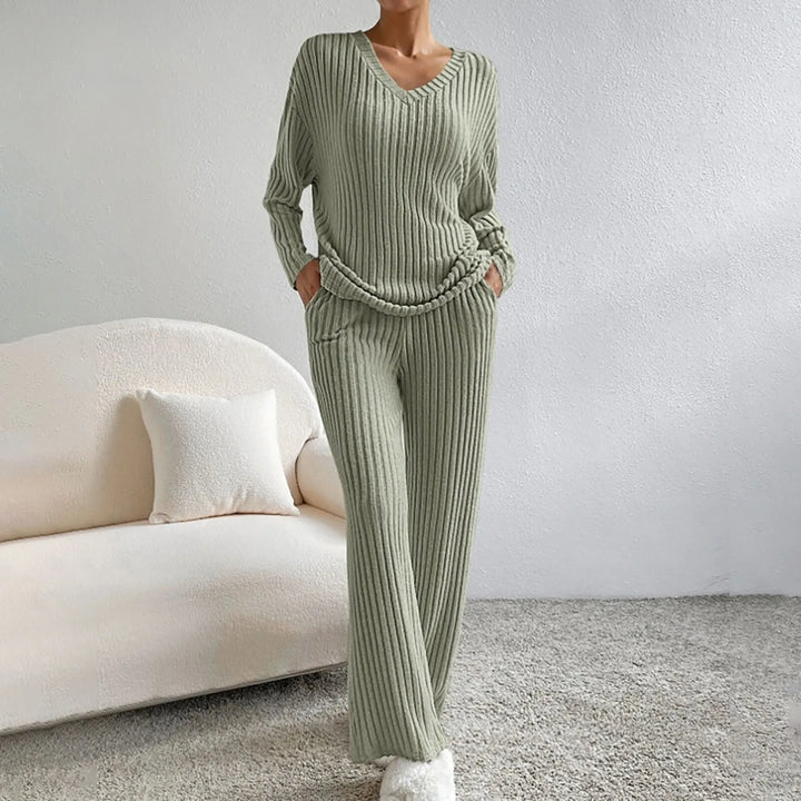 Sophia Cozy Knit Loungewear Ensemble