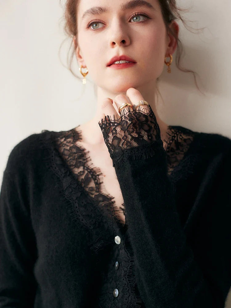 Samantha Knit Cashmere Sweater Cardigan