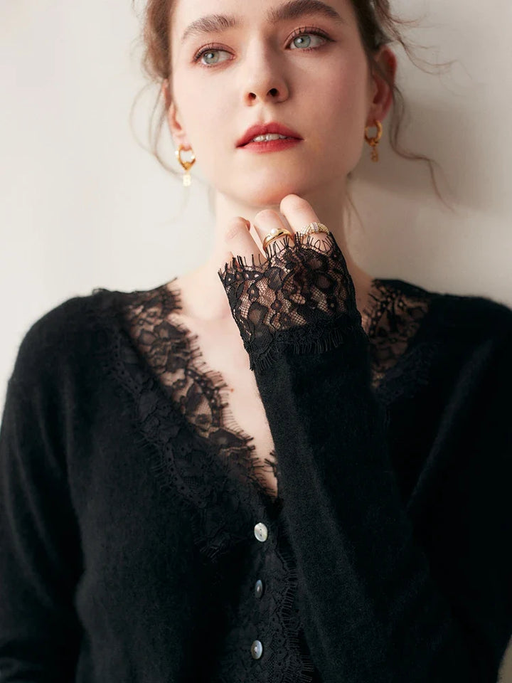 Samantha Knit Cashmere Sweater Cardigan