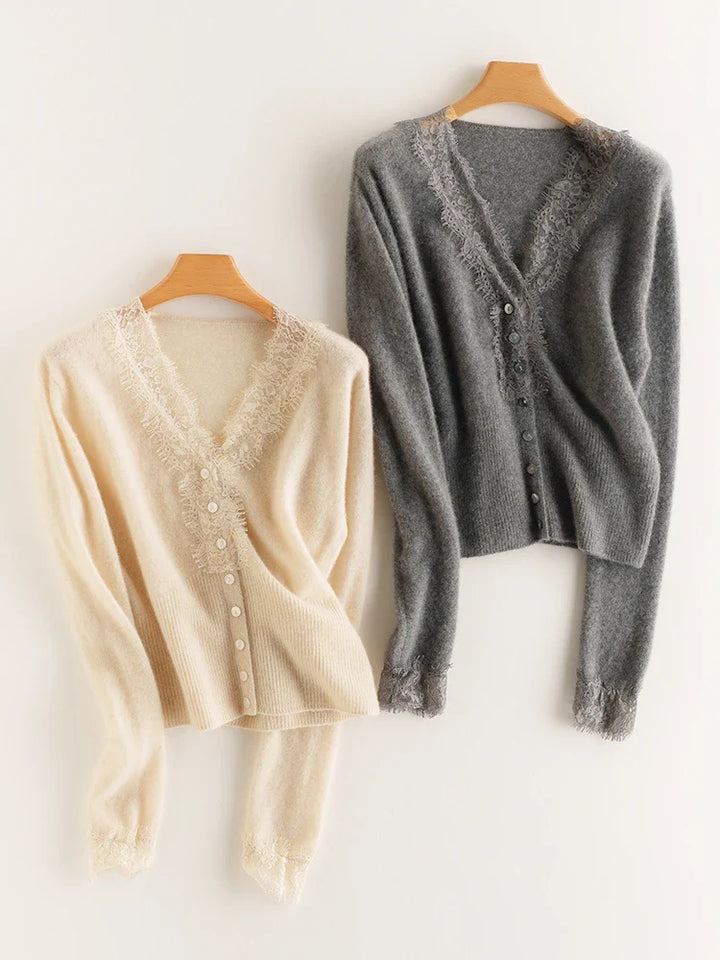 Samantha Knit Cashmere Sweater Cardigan