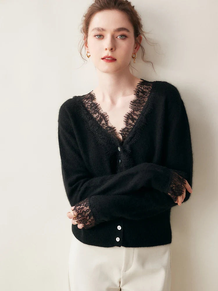 Samantha Knit Cashmere Sweater Cardigan
