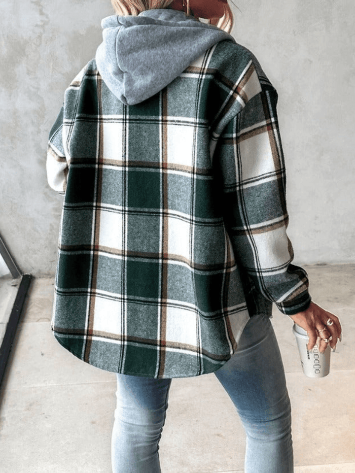 Plaid Women's Hooded Jacket