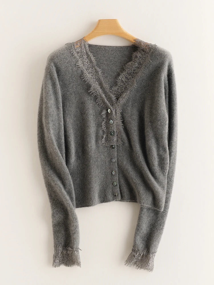 Samantha Knit Cashmere Sweater Cardigan