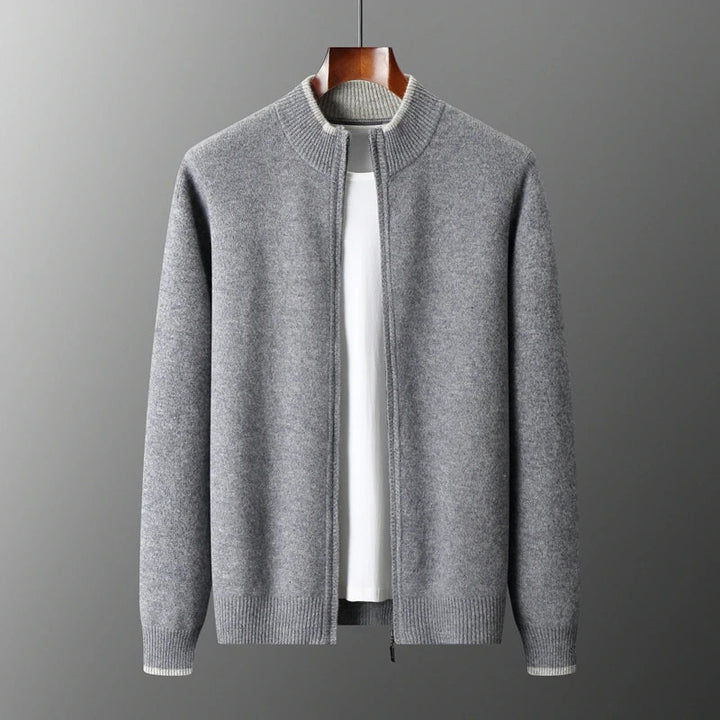 Liam Cashmere Zip-Up Sweater