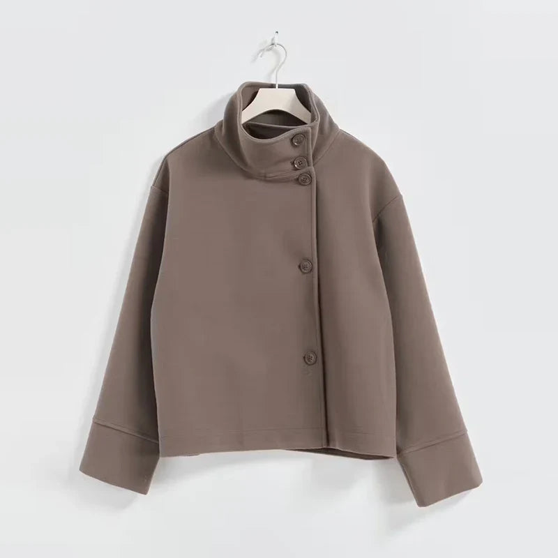 Women's Stand-Up Collar Peacoat