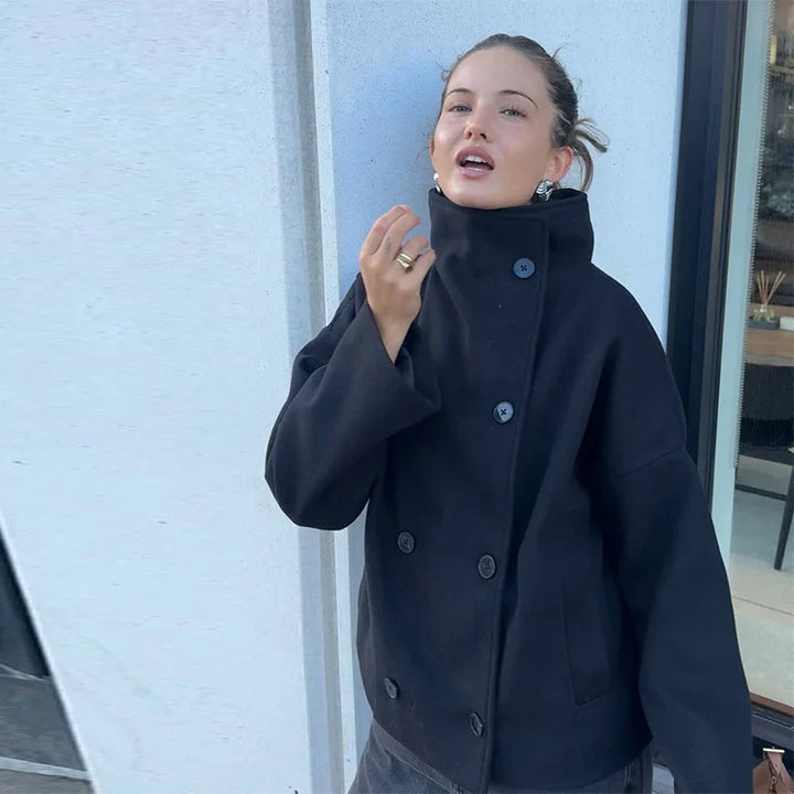 Women's Stand-Up Collar Peacoat