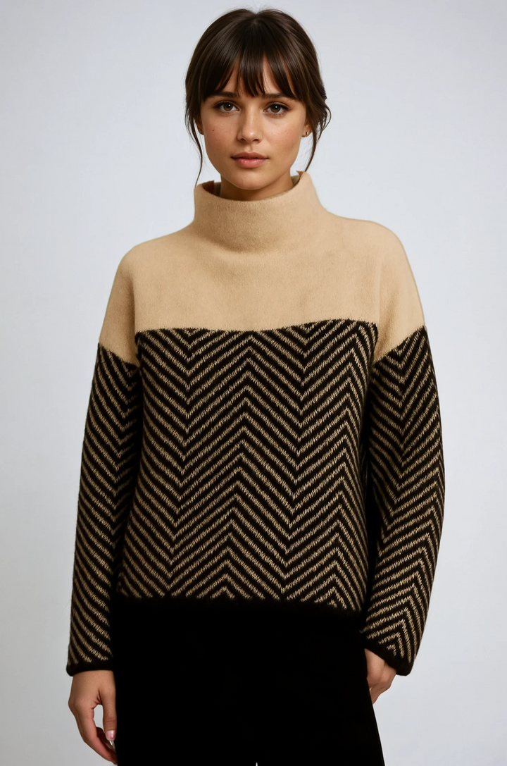 The Flynn Zigzag Knit Pullover