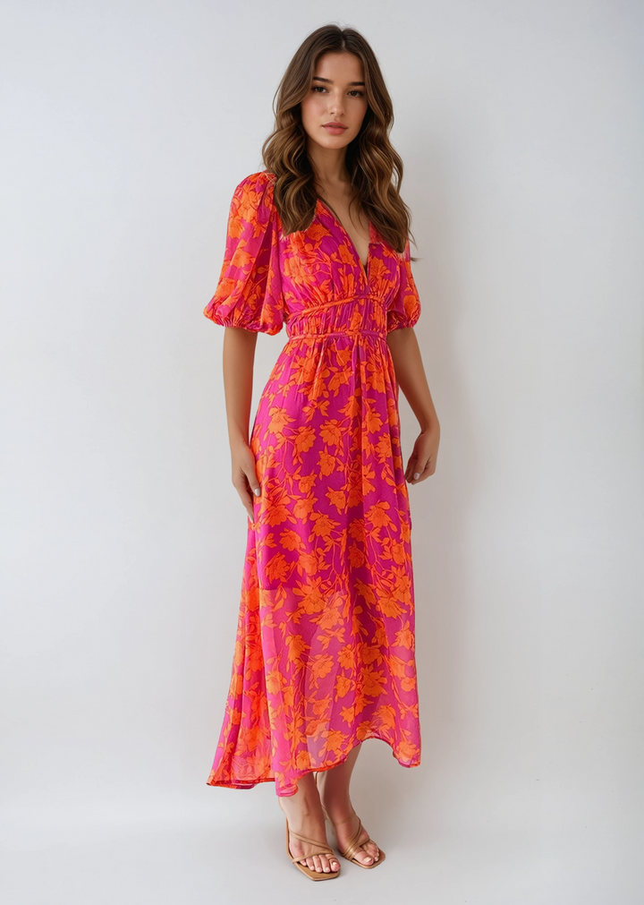 Floral Midi Dress for Summer Gatherings