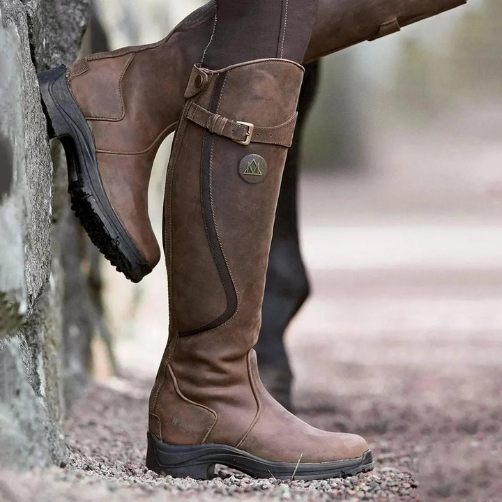Elena Women's Snow-Resistant Leather Equestrian Boots