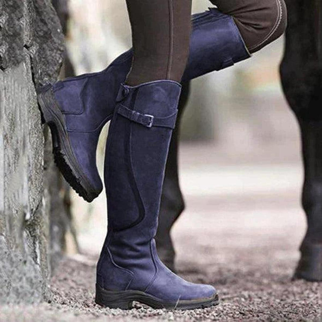 Elena Women's Snow-Resistant Leather Equestrian Boots
