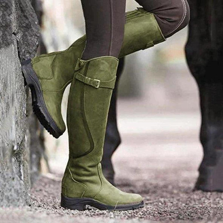 Elena Women's Snow-Resistant Leather Equestrian Boots