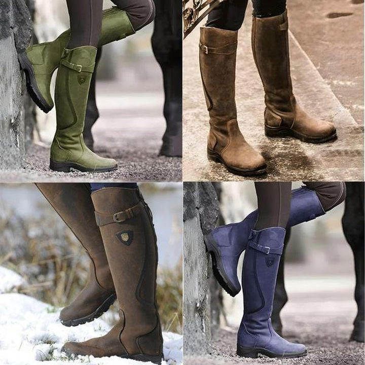 Elena Women's Snow-Resistant Leather Equestrian Boots