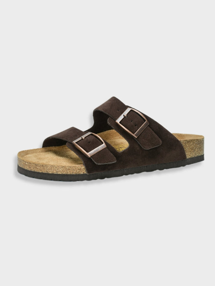 Caden Suede Flat Sandals for Him