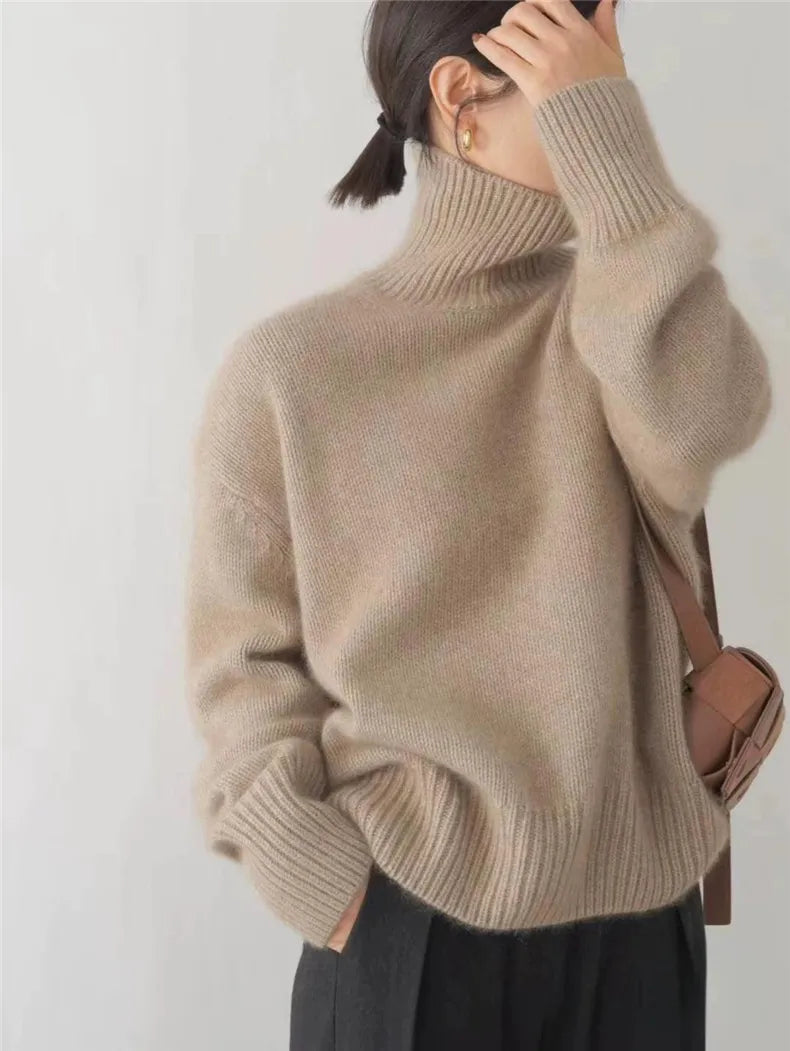 Soft Cashmere Turtleneck Sweater for Women - Aria