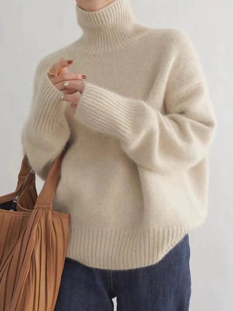 Soft Cashmere Turtleneck Sweater for Women - Aria