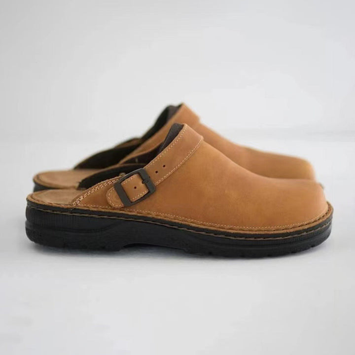 Victor's Timeless Leather Slippers for Men