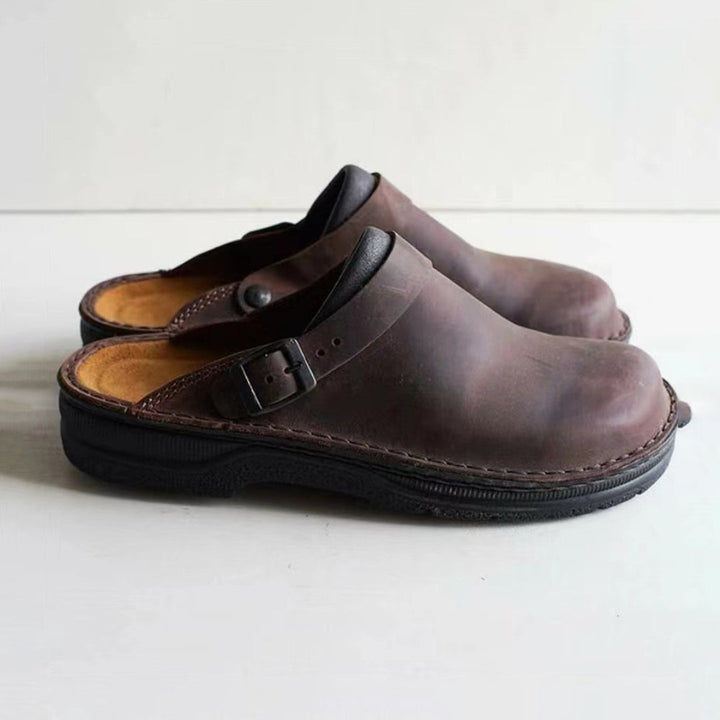 Victor's Timeless Leather Slippers for Men