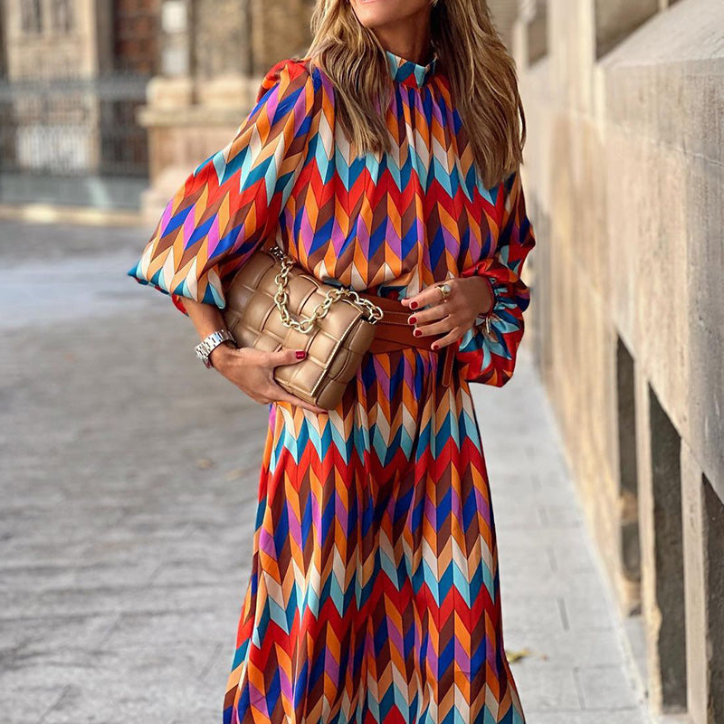 Sophia's Vibrant Midi Dress