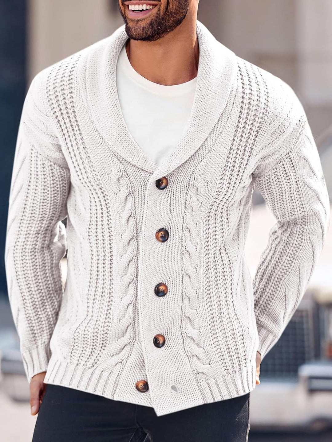 Stylish Knit Cardigan for Men - Ethan