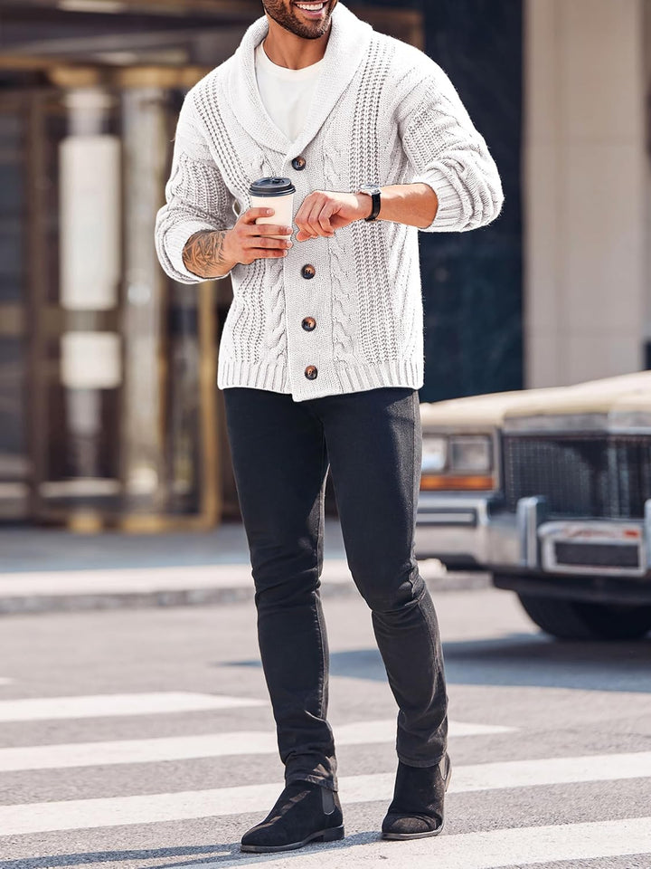 Stylish Knit Cardigan for Men - Ethan