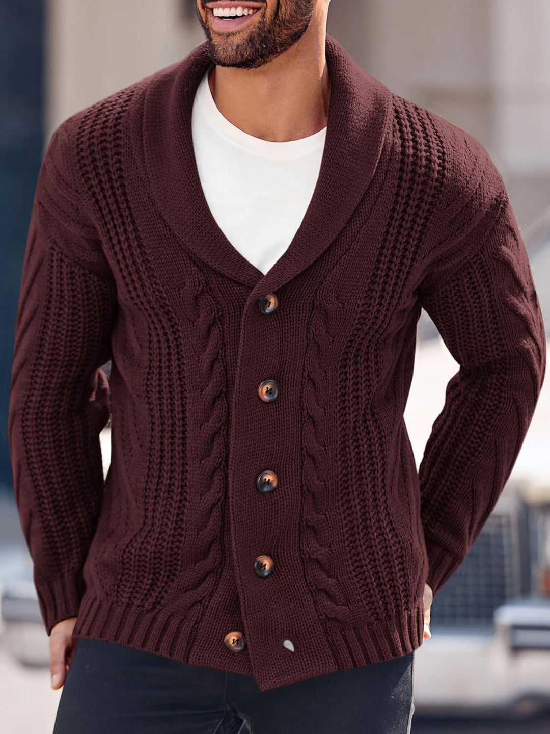 Stylish Knit Cardigan for Men - Ethan