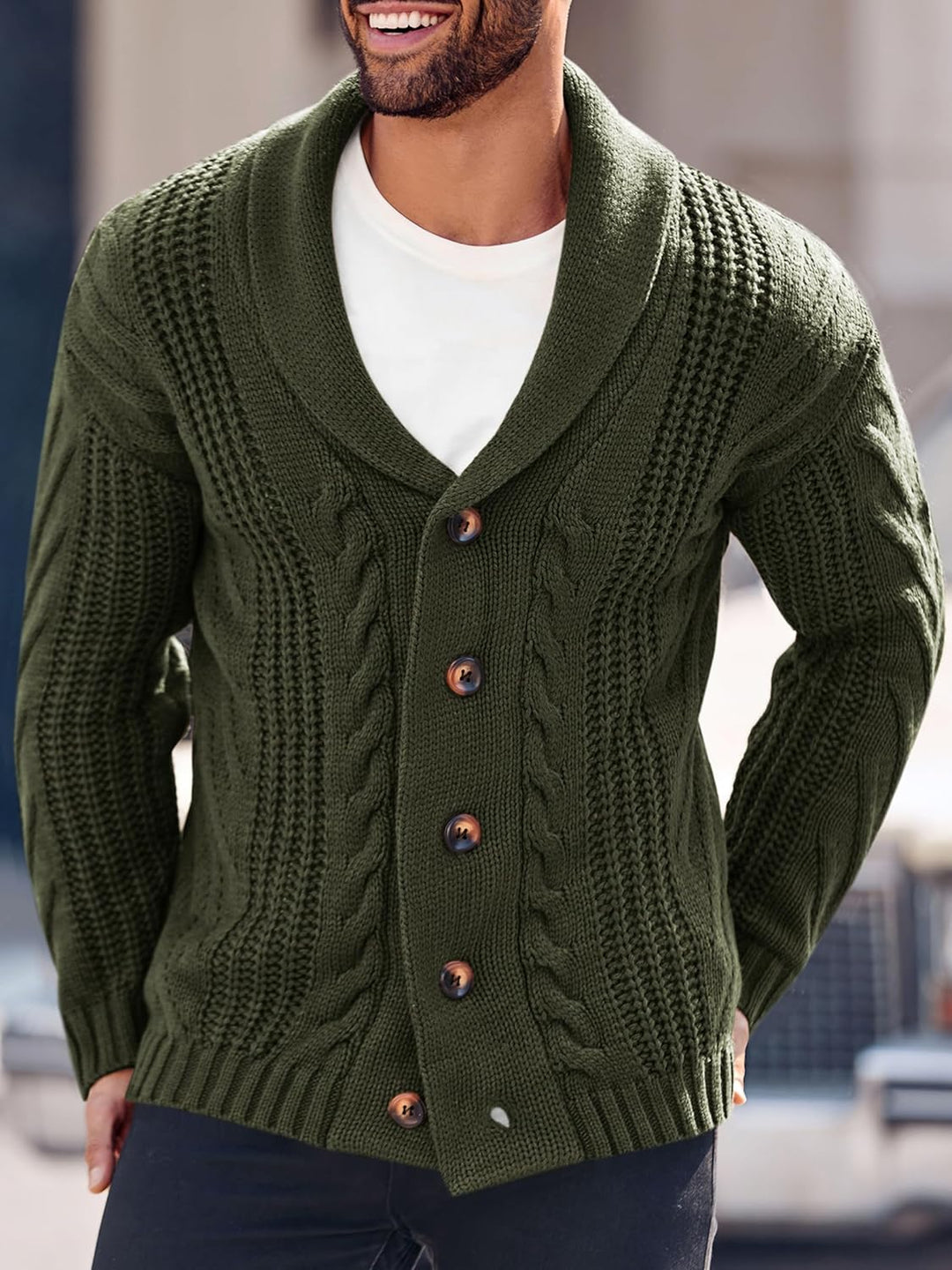 Stylish Knit Cardigan for Men - Ethan