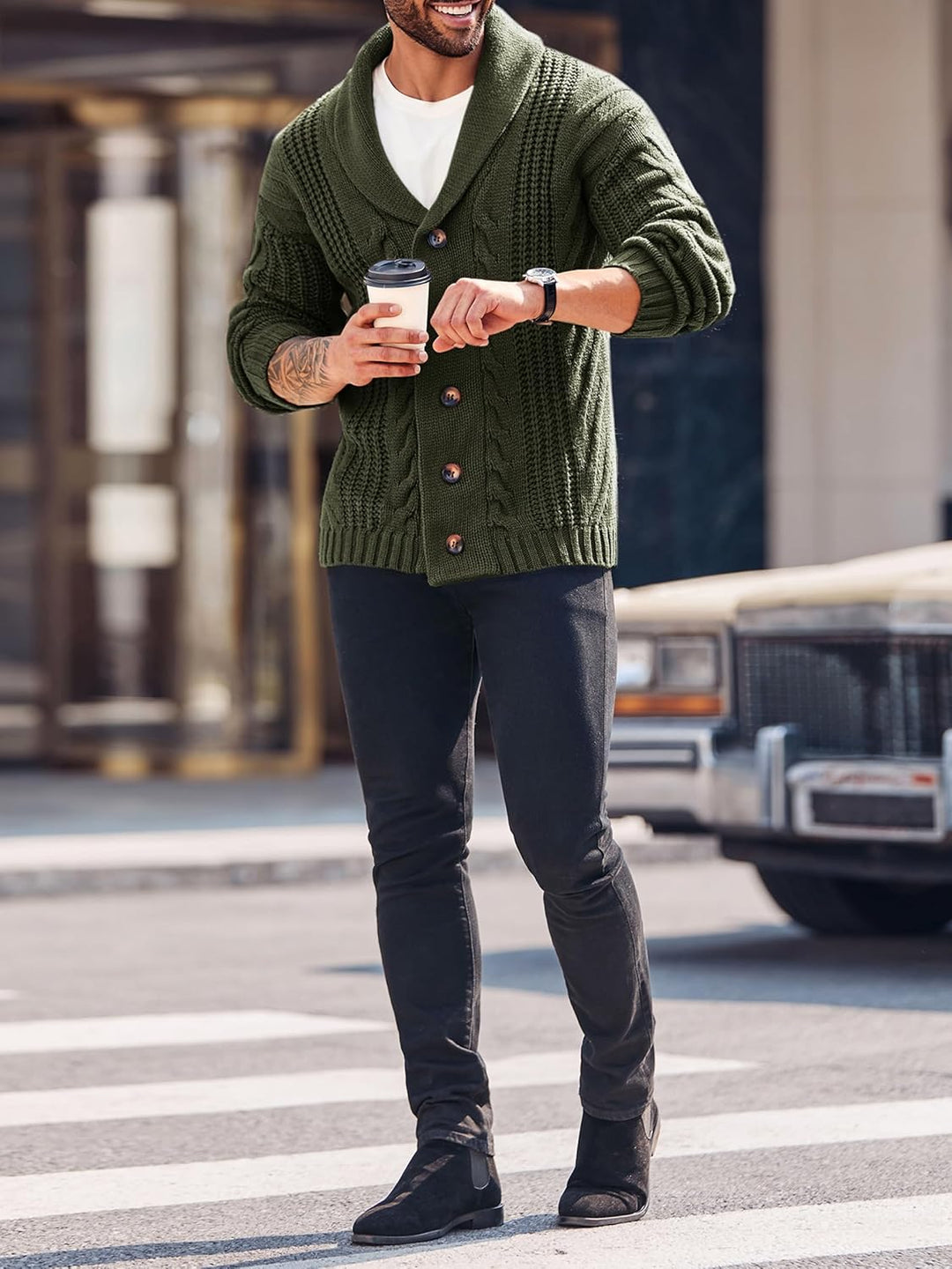 Stylish Knit Cardigan for Men - Ethan