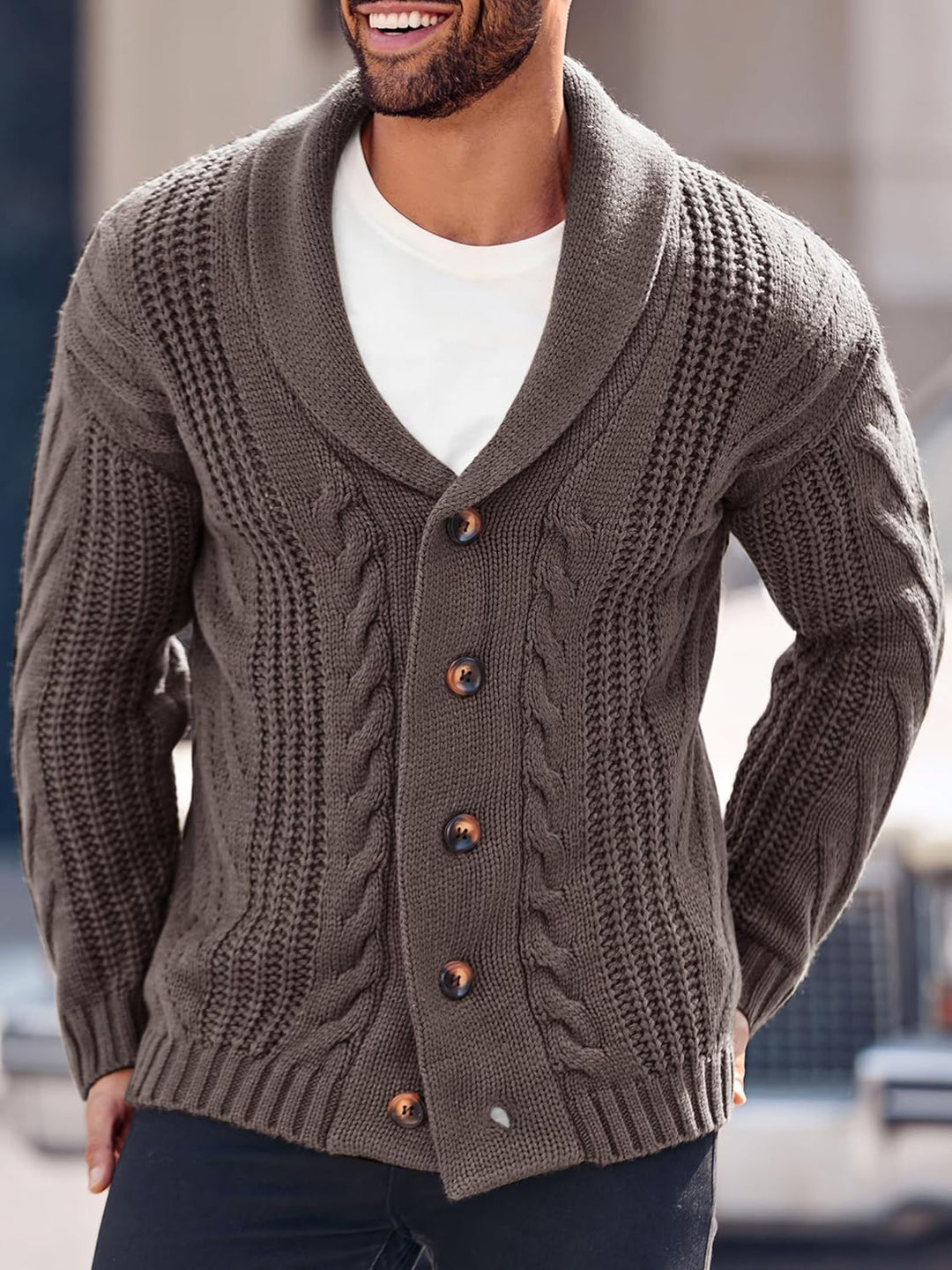 Stylish Knit Cardigan for Men - Ethan